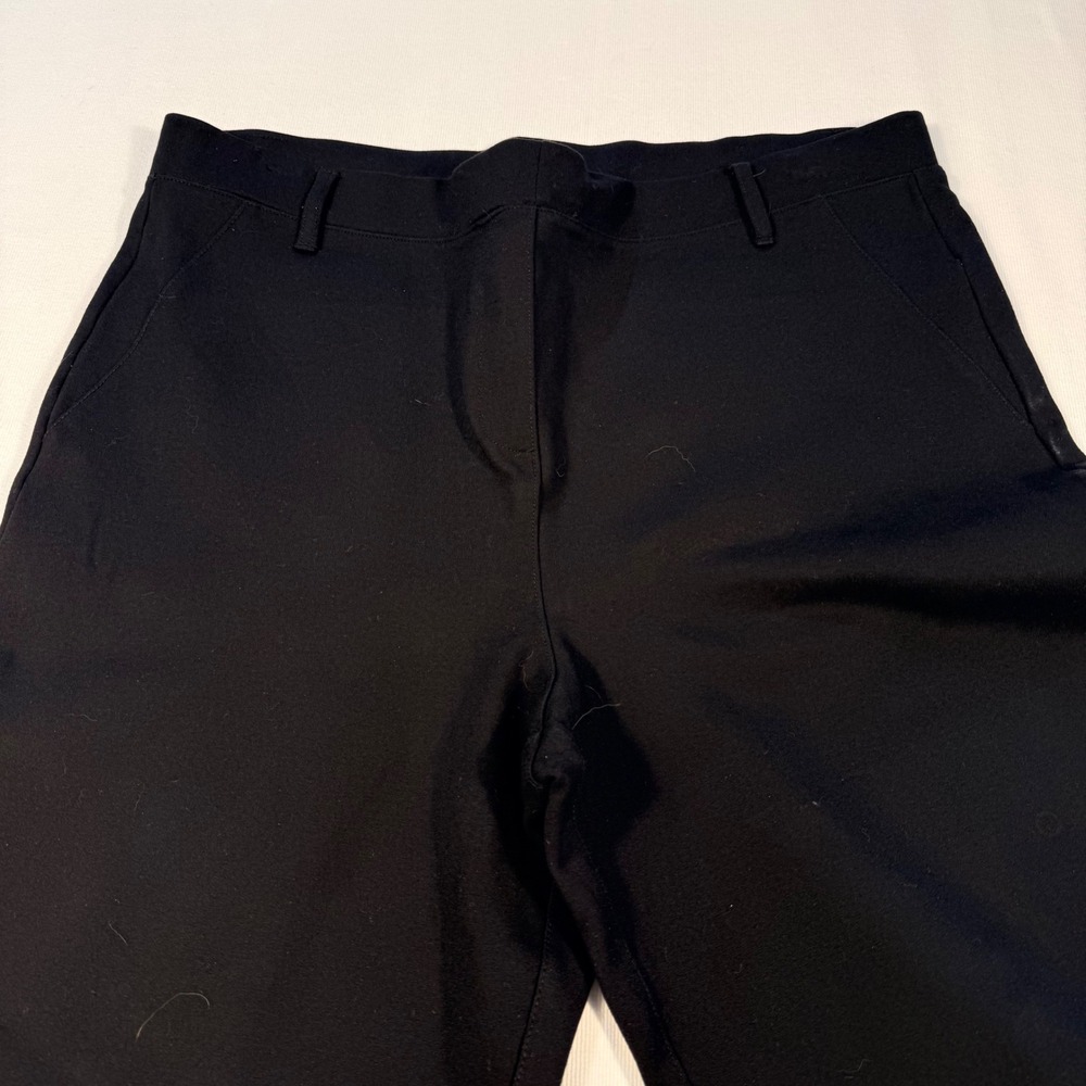 Quince‎ Womens Ultra-Stretch Ponte Straight Leg Pants Black Size L Business Work - Picture 8 of 11